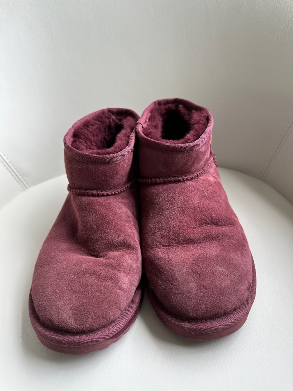 EMU Australia Stinger Micro Fur Water Resistant Wine Boots in Size 8